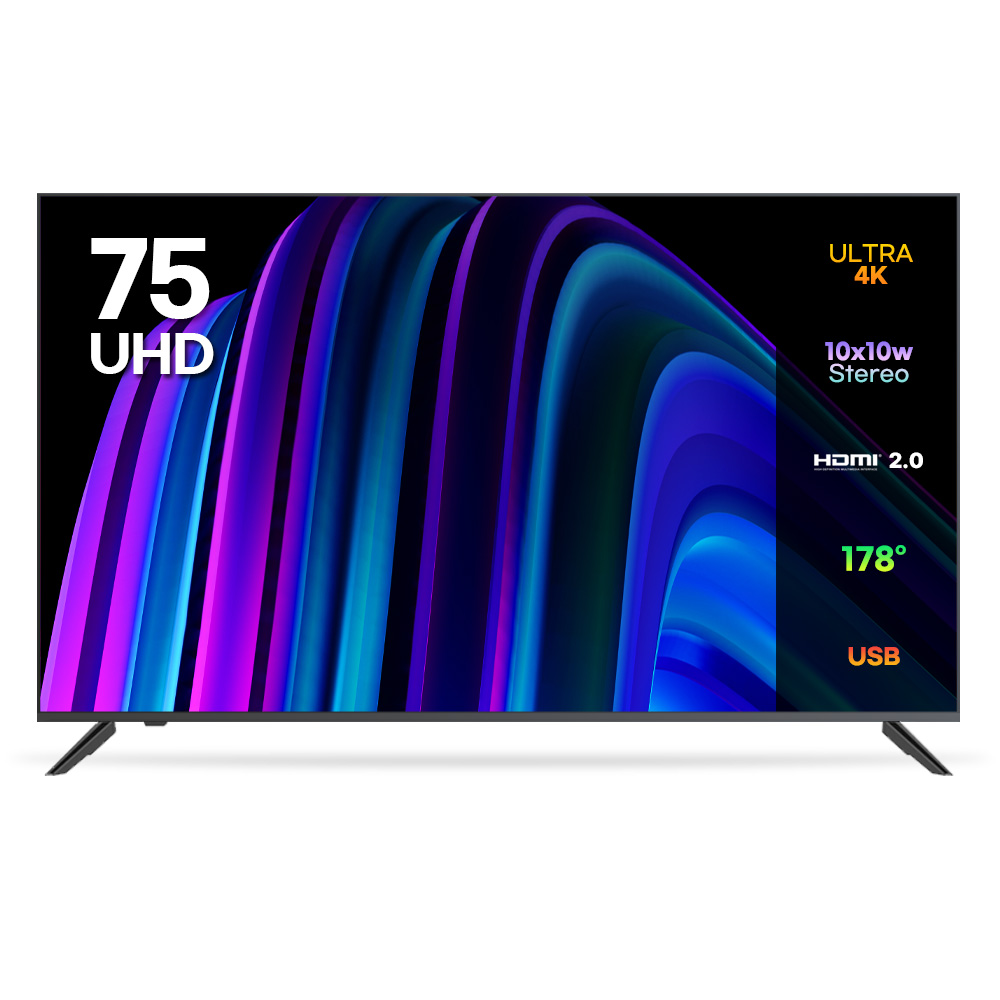 이노스 4K UHD LED TV 75인치 제로베젤 티비